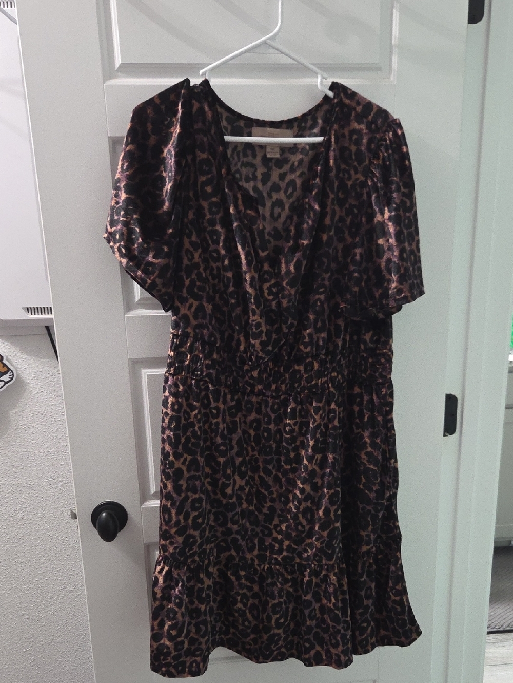 French Connection Leopard Print V-Neck Dress